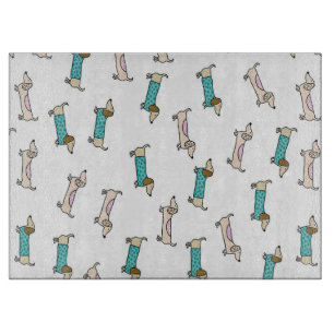 Niedliches Paar von Dackeln Schneidebrett