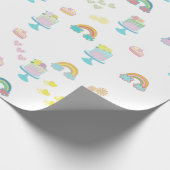 niedliches Packpapier für Regenbogenkuchen (Ecke)