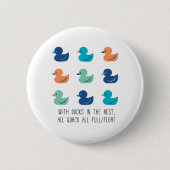 Niedliches Paddeln von Enten Art II Button (Vorderseite)