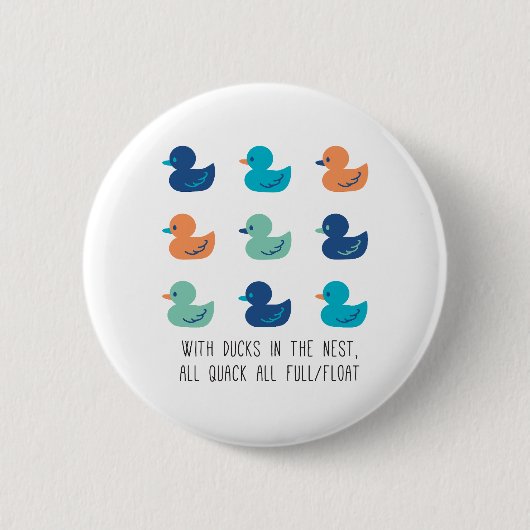 Niedliches Paddeln von Enten Art II Button (Vorderseite)