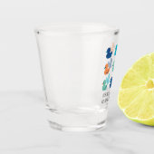 Niedliches Paddeln von Enten Art II Schnapsglas (Links)