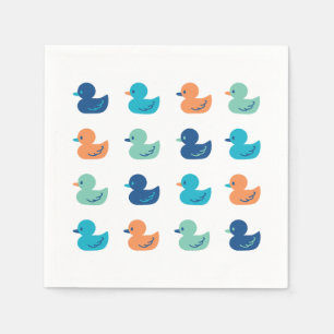 Niedliches Paddeln von Enten Art Throw Kissen Serviette