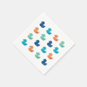 Niedliches Paddeln von Enten Art Throw Kissen Serviette (Ecke)