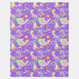 Niedliches Paisley-Muster Fleecedecke