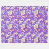 Niedliches Paisley-Muster Fleecedecke (Vorderseite (Horizontal))