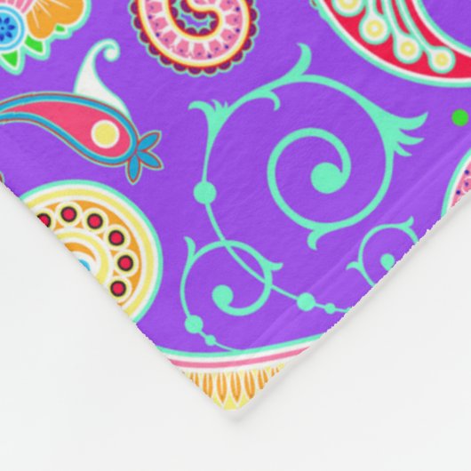 Niedliches Paisley-Muster Fleecedecke (Ecke)