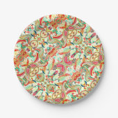 Niedliches Paisley-Muster Pappteller (Vorderseite)