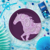 Niedliches Paisleypferd Pappteller (Party)