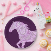 Niedliches Paisleypferd Pappteller (Party)