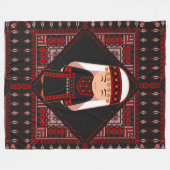 niedliches palästinensisches Mädchen Embroidere ro Fleecedecke (Vorderseite (Horizontal))