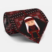 niedliches palästinensisches Mädchen Embroidere ro Krawatte (Gerollt)