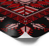 niedliches palästinensisches Mädchen Embroidere ro Poster (Ecke)