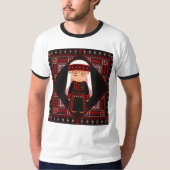 niedliches palästinensisches Mädchen Embroidere ro T-Shirt (Vorderseite)