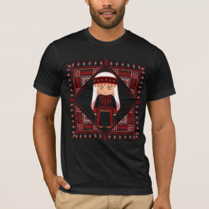 niedliches palästinensisches Mädchen Embroidere ro T-Shirt