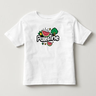 Niedliches palästinensisches Wort, umgeben von Was Kleinkind T-shirt