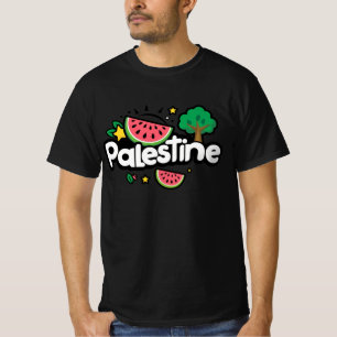 Niedliches palästinensisches Wort, umgeben von Was T-Shirt