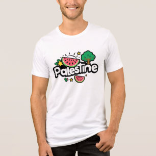 Niedliches palästinensisches Wort, umgeben von Was Tri-Blend Shirt