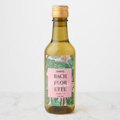 Niedliches Palm Tropical Pink Bachelorette Crew Pa Weinetikett (Vorderseite)