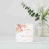 Niedliches Pampas Diaper Raffle Tickets Baby Shows Begleitkarte (Stehend Vorderseite)