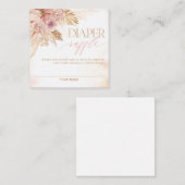 Niedliches Pampas Diaper Raffle Tickets Baby Shows Begleitkarte (Vorne/Hinten)