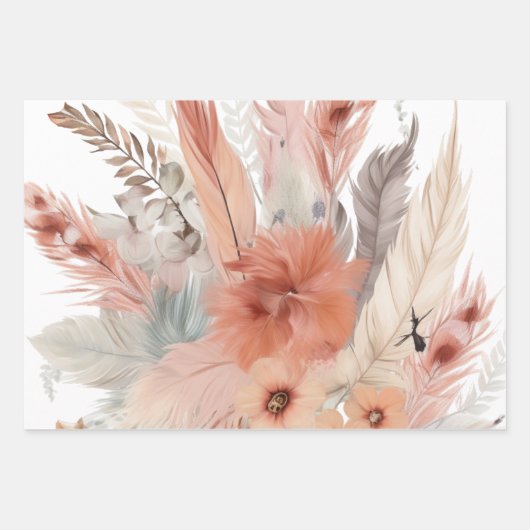 Niedliches Pampasgras Geschenkpapier Set (Vorderseite 3)