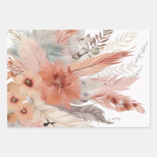 Niedliches Pampasgras Geschenkpapier Set (Vorderseite 2)