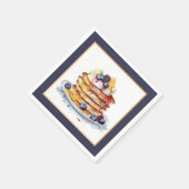 Niedliches Pancake Breakfast Party Serviette (Ecke)