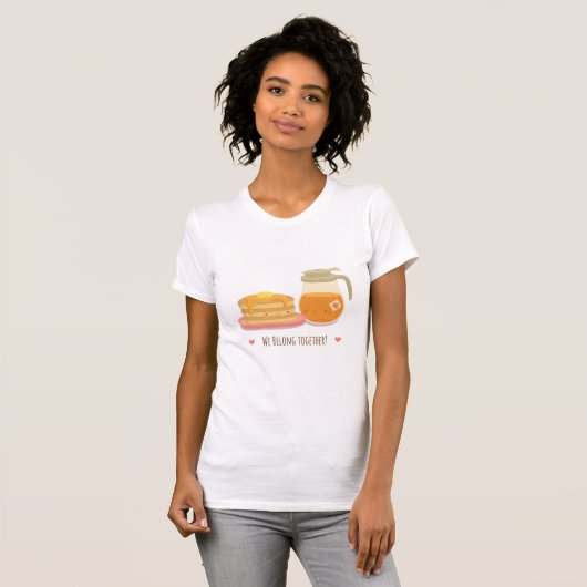 Niedliches Pancake und Ahornsirup Perfektes T-Shir T-Shirt (Vorne ganz)
