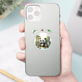 Niedliches Panda am See, Panda Sticker (Telefon)