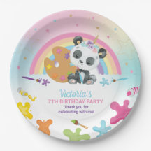 Niedliches Panda Art Craft Party Rainbow Geburtsta