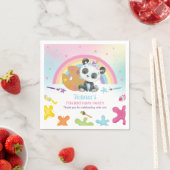 Niedliches Panda Art Craft Party Rainbow Geburtsta Serviette (Beispiel)