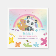 Niedliches Panda Art Craft Party Rainbow Geburtsta