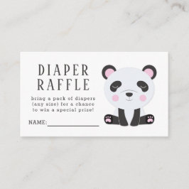 Niedliches Panda Baby Duschkabine - Raffle Ticket Begleitkarte