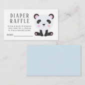 Niedliches Panda Baby Duschkabine - Raffle Ticket Begleitkarte (Vorne/Hinten)