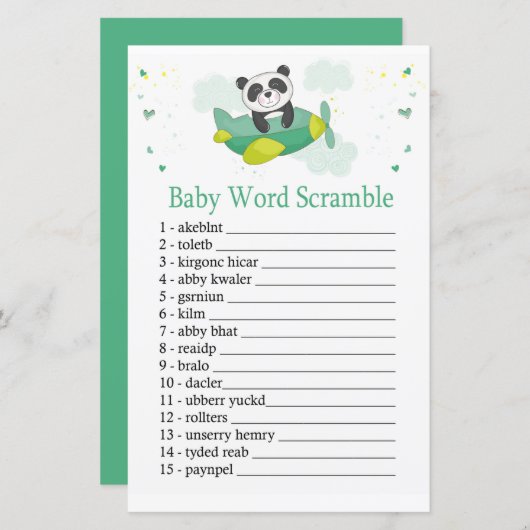 Niedliches Panda Baby Wortspiel (Vorne/Hinten)