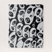 Niedliches Panda-Bär-Graffiti-Muster im Geschäft b Puzzle (Vertikal)