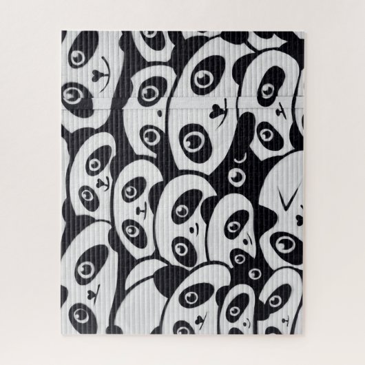Niedliches Panda-Bär-Graffiti-Muster im Geschäft b Puzzle (Vertikal)