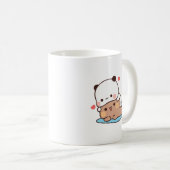 Niedliches Panda-Bärenpaar, Bubu und dudu-Liebe Kaffeetasse (VorderseiteRechts)