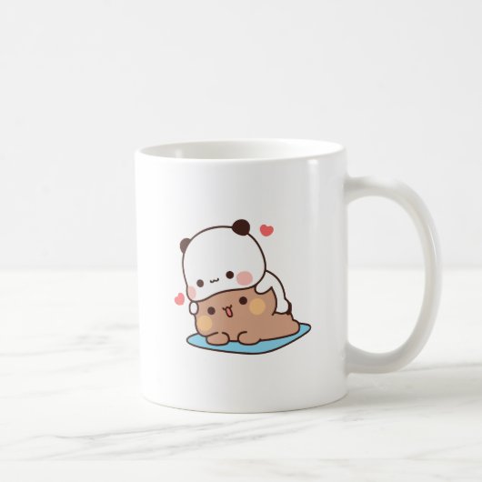 Niedliches Panda-Bärenpaar, Bubu und dudu-Liebe Kaffeetasse (Rechts)