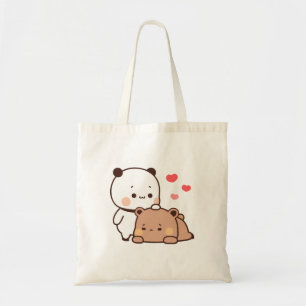 Niedliches Panda-Bärenpaar umarmt, Bubu und dudu-L Tragetasche