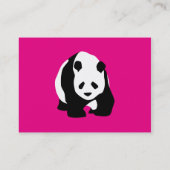 Niedliches Panda-Bärn-heißes Rosa-pinkfarbenes Visitenkarte (Rückseite)