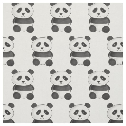 Niedliches Panda-Bärn-lustiges Tierzeichnen Stoff (Muster)