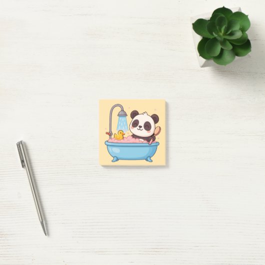 Niedliches Panda Bathtime-Notebook Post-it Klebezettel (Büro)