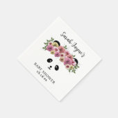 Niedliches Panda Bear Girl Babyduschpapier Napkins Serviette (Ecke)