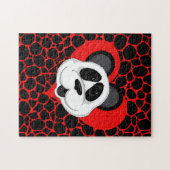 Niedliches Panda Bear Liebe Herz Puzzle (Horizontal)