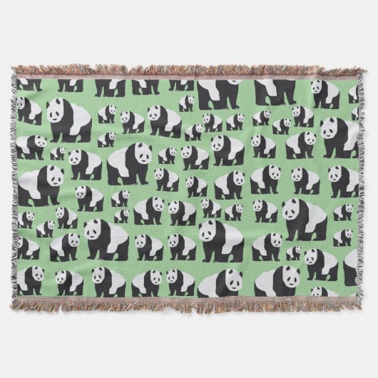 Niedliches Panda Bear Muster Decke (Vorderseite)