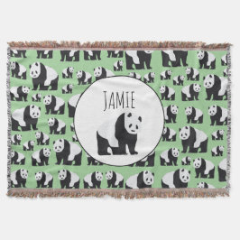 Niedliches Panda Bear Muster Decke