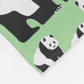 Niedliches Panda Bear Muster Fleecedecke (Ecke)