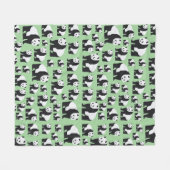 Niedliches Panda Bear Muster Fleecedecke (Vorderseite (Horizontal))