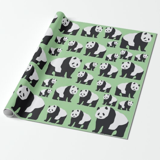 Niedliches Panda Bear Muster Geschenkpapier (Ungerollt)